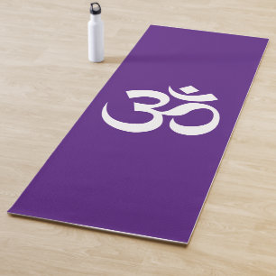 Tapete De Yoga Símbolo Om Ohm Yoga Espiritual Roxo Real
