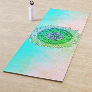 Tapete De Yoga Símbolo Yantra Encantador Místico