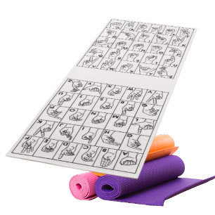 Tapete De Yoga Símbolo Yoga Mat American Alfabeto ASL