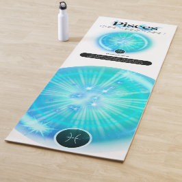 Tapete De Yoga Símbolo Zodiano Moderno Peixes Citar Elemento Água