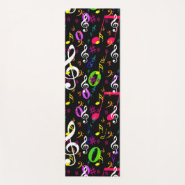 Tapete De Yoga Símbolos Musicais Design