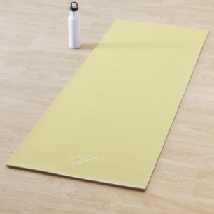 Tapete De Yoga Simples Exercício Neutro Neutro de Limão Amarelo