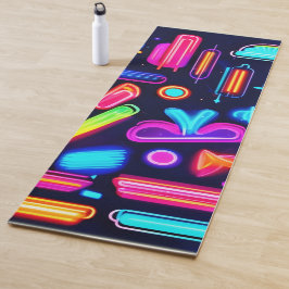 Tapete De Yoga Sinfonia do Cenário de Sonhos Neon