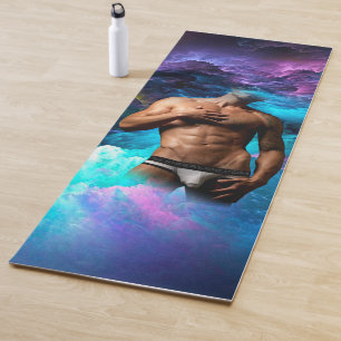 Tapete De Yoga SlipperyJoe's cueca masculina musculosa protuberân