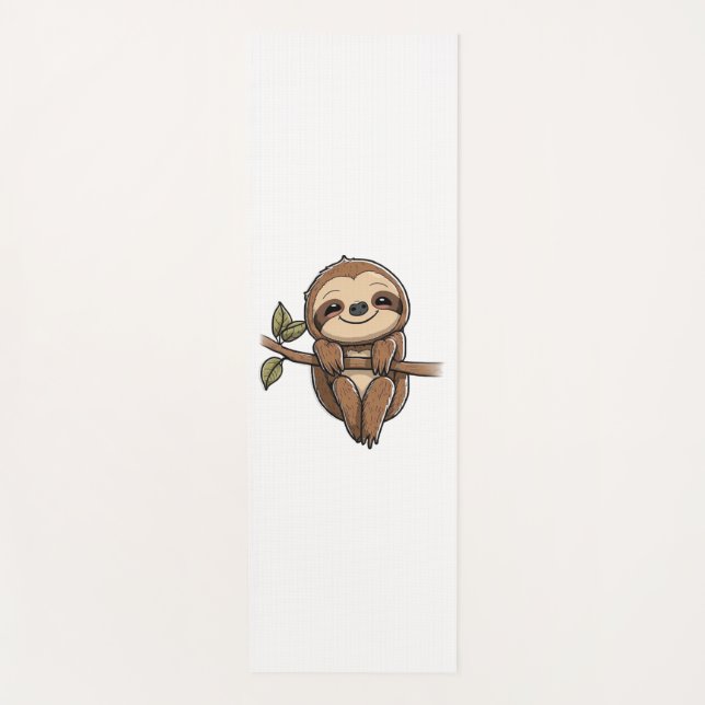 Tapete De Yoga Sloth Cute Sloth (Frente)