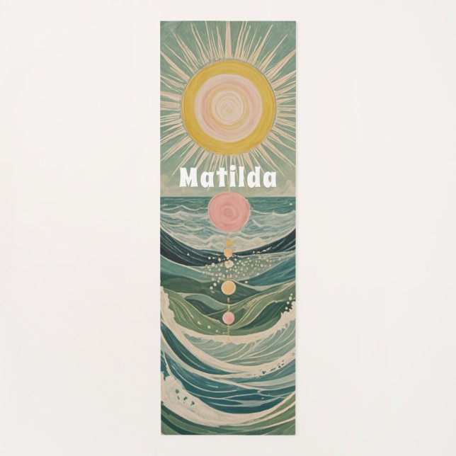 Tapete De Yoga Sobretensão solar personalizada (Frente)