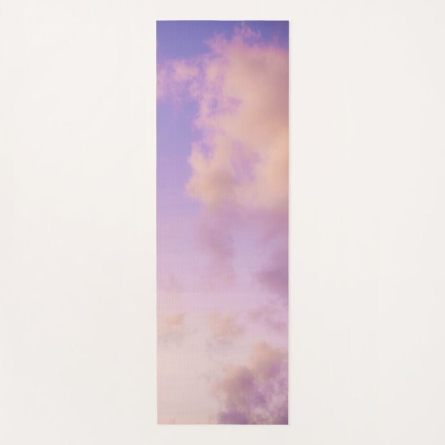 Tapete De Yoga Soft Lavender Sunset Clouds (Frente)
