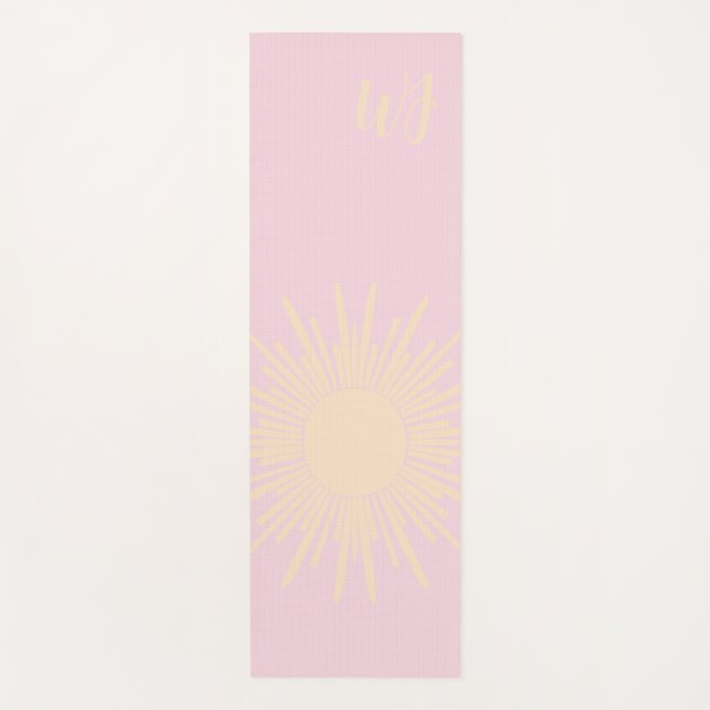 Tapete de Yoga Sol Inicial Personalizado (Frente)
