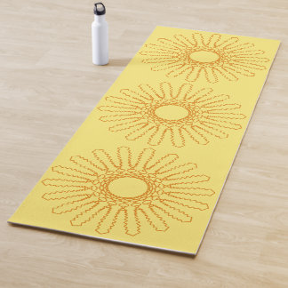 Tapete De Yoga Solteiro Aztec Sun Mandala Sided Yoga Mat