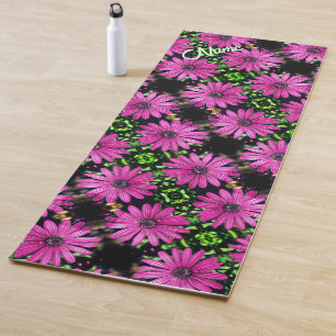 Tapete De Yoga Solteiro Purple African Daisy Flower Personalizada