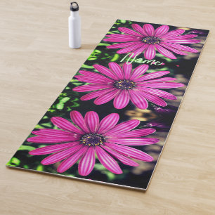 Tapete De Yoga Solteiro Purple African Daisy Flower Personalizada