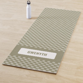 Tapete De Yoga Solteiro Verde do Sage Verificado Personalizado