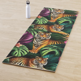 Tapete De Yoga Sonhos da Selva de Tigre Padrão de Superfície Cont