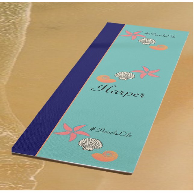 Tapete De Yoga Starfish e Seashell Ocean Beach Life Yoga Mat (Criador carregado)