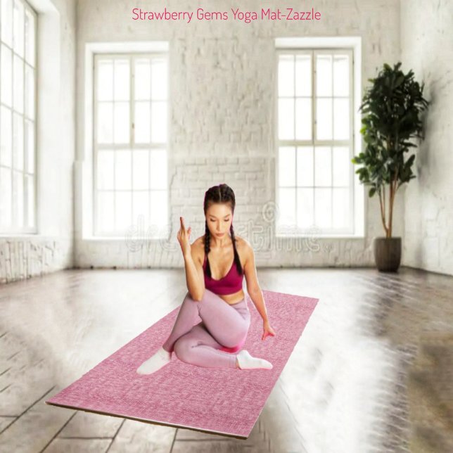 Tapete De Yoga Strawberry Gems (Criador carregado)