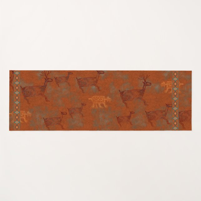 Tapete De Yoga Sudoeste Canyons Petroglicphs (Frente (Horizontal))