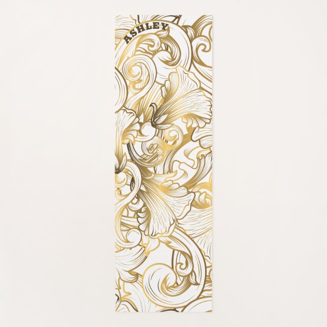 Tapete De Yoga Sujidade Floral (Frente)