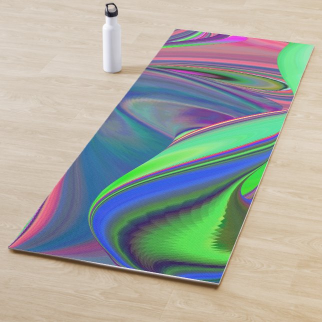 Tapete De Yoga Summersense, Abstrato 3D Rainbowart (In Situ)