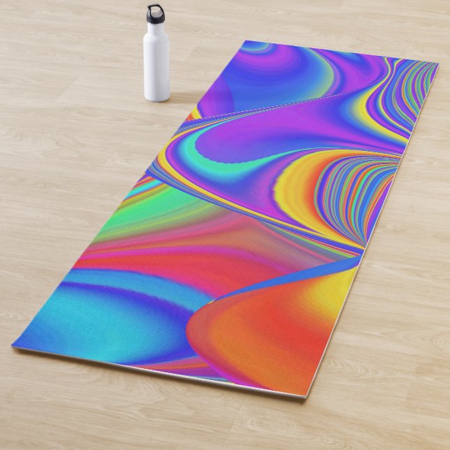 Tapete De Yoga Summersense, Abstrato 3D Rainbowart (In Situ)