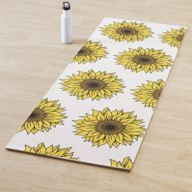 Tapete De Yoga Sunflower, botanical, gift for women (In Situ)