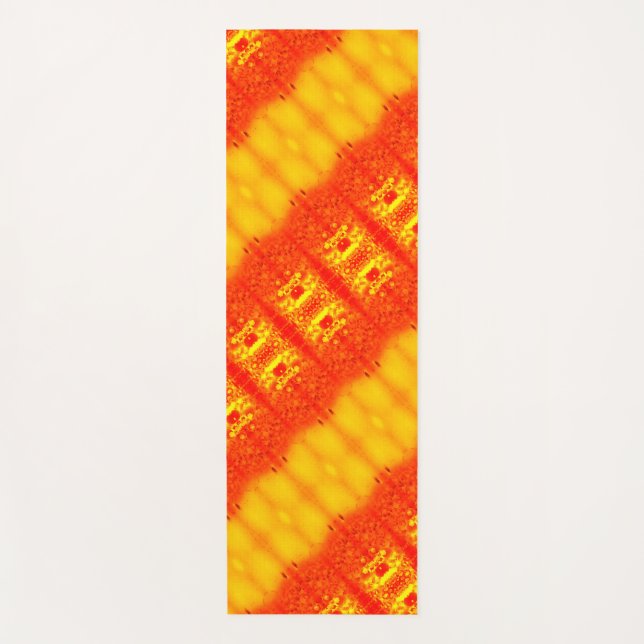 Tapete De Yoga Sunny Daisy Ikat Too 4 Sangria (Frente)