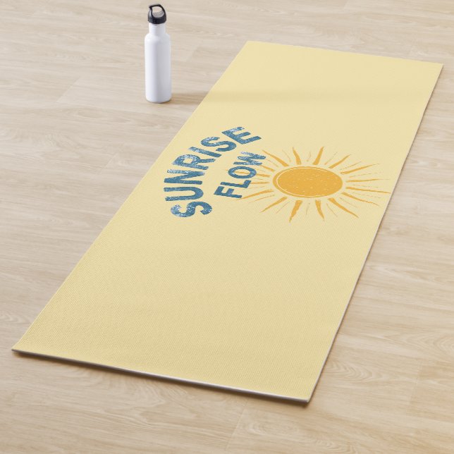 Tapete De Yoga Sunrise Flow Retro Sunshine Graphic Print Vinyasa (In Situ)