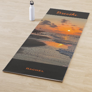 Tapete De Yoga Sunrise na Costa do Texas, Personalizada