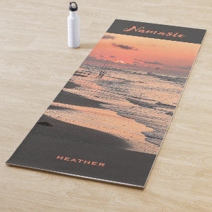 Tapete De Yoga Sunrise na Costa do Texas, Personalizada