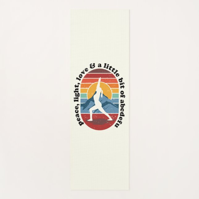 Tapete De Yoga Sunrise Yoga Surya Namaskar: Paz, Luz, Amor (Frente)