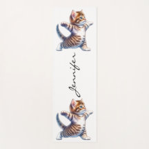 Super Bonito Tabby Cat Yoga Mat