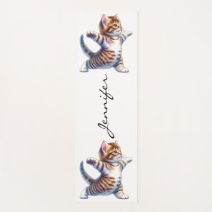 Tapete De Yoga Super Bonito Tabby Cat Yoga Mat