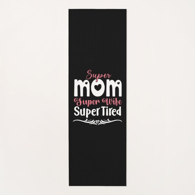 Tapete De Yoga Super-Esposa da Mãe (Frente)