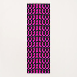 Tapete De Yoga Suporte de Consciência do Cancer da Fita Rosa de Y