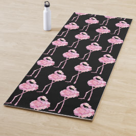 Tapete De Yoga Tampo de Ioga Série Flamingo Terno Design 3