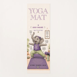 Tapete De Yoga Tapis de Yoga pose de Guerreiro Elefante Força Sua