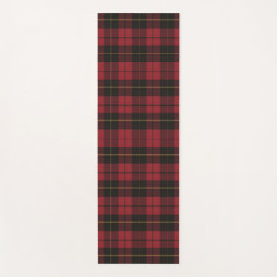 Tapete De Yoga Tartan escocês original resistido vermelho de