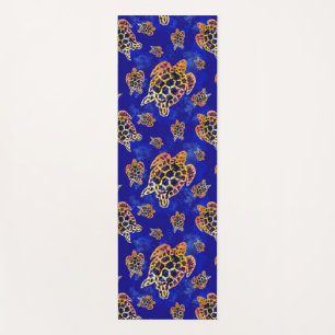 Tapete De Yoga Tartarugas Marinhas Batik Arte Africana