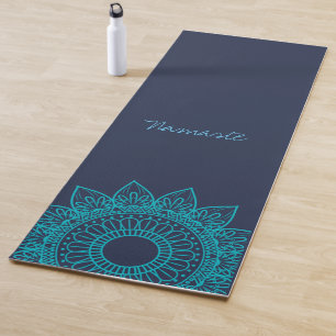 Tapete De Yoga Teal Mandala Namaste Yoga Mat
