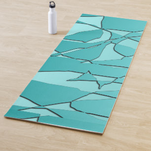 Tapete De Yoga Teal quebrado