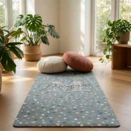 Tapete De Yoga Terrazo Personalizado com Monograma