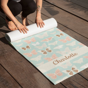 Tapete De Yoga Teste padrão de borboletas bonito