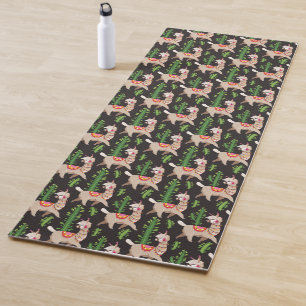 Tapete De Yoga Teste padrão decorado bonito dos lamas