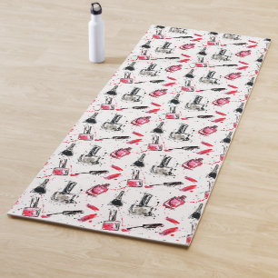 Tapete De Yoga Teste padrão do verniz para as unhas da aguarela