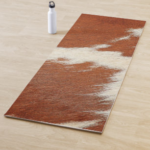 Tapete De Yoga Textura castanha e branca de cochicho