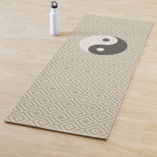 Tapete De Yoga Textura natural Yin Yang Boho Style
