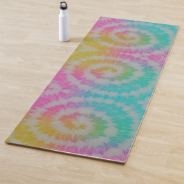 Tapete De Yoga Tie Dye Neon Rainbow