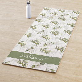 Tapete De Yoga Timeless Sage Olive Aquarela Nome