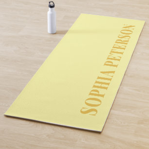 Tapete De Yoga Tipografia em negrito moderno Pastel Amarelo Perso