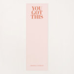 Tapete De Yoga Tipografia Personalizada Retroativa Vermelha Rosa<br><div class="desc">Vermelho Cor-de-rosa Tipografia Personalizada Yoga Mat</div>