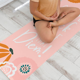 Tapete De Yoga Tire A Gota Daquele Floral De Abstrato De Diem